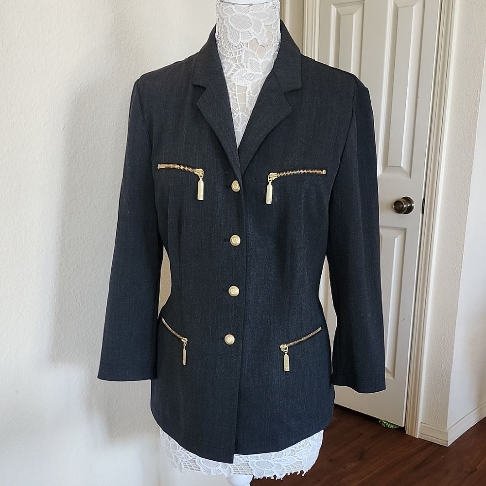 Vintage‎ Mondi Germany Wool Chic Jacket Classic Chic Corpcore Size EU40 U.S. M